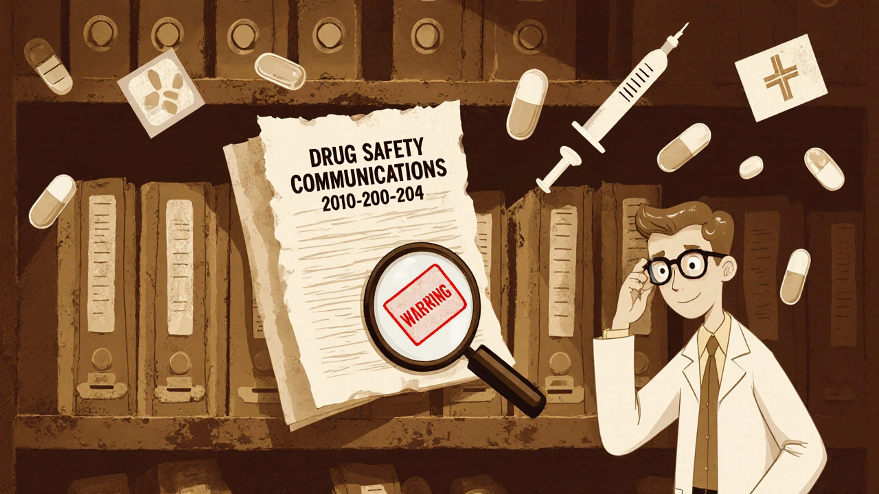 Archives des communications de sécurité de la FDA : Rechercher les avertissements historiques