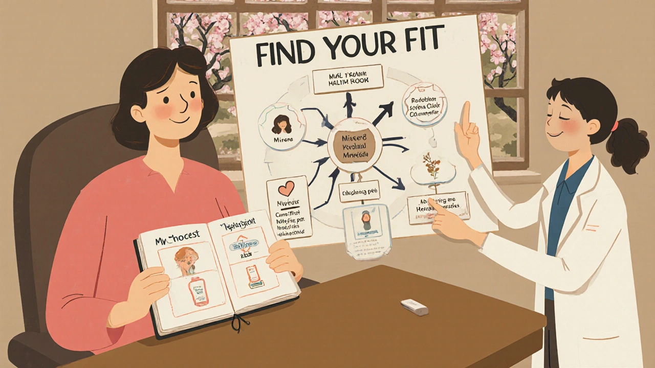 Médecin expliquant un plan personnalisé à une patiente dans un bureau aux couleurs douces.