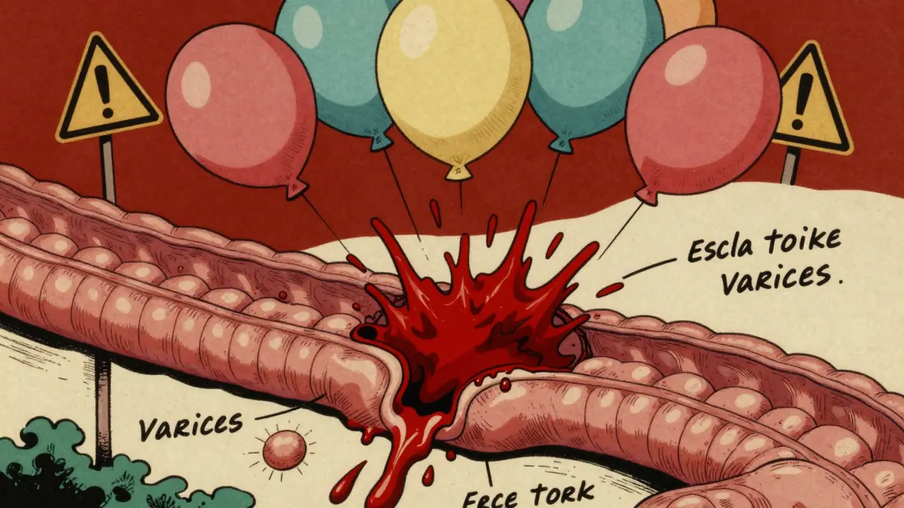 Saignement variqueux : ligature, bêta-bloquants et prévention