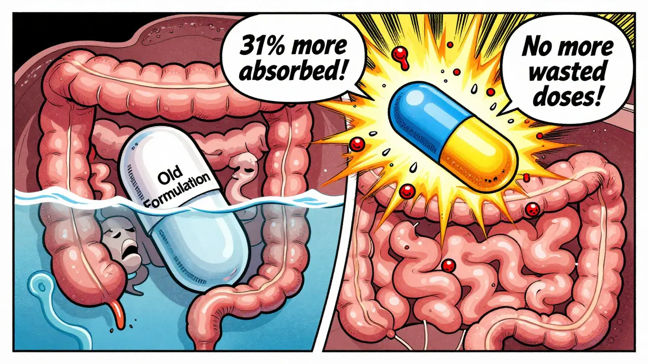 Bataille dans l'intestin : un médicament classique coule, une formulation lipidique triomphe.