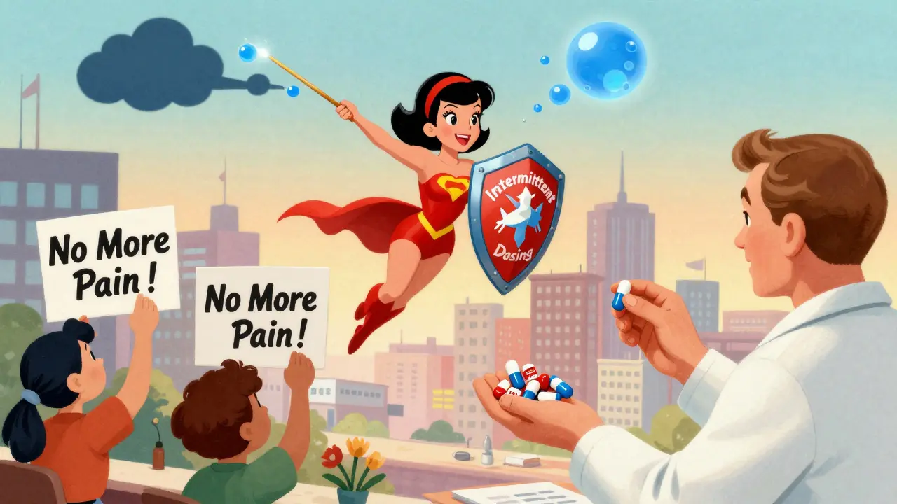 Super-héroïne Rosuvastatina combat les mauvais cholestérols avec une équipe de pharmaciens.