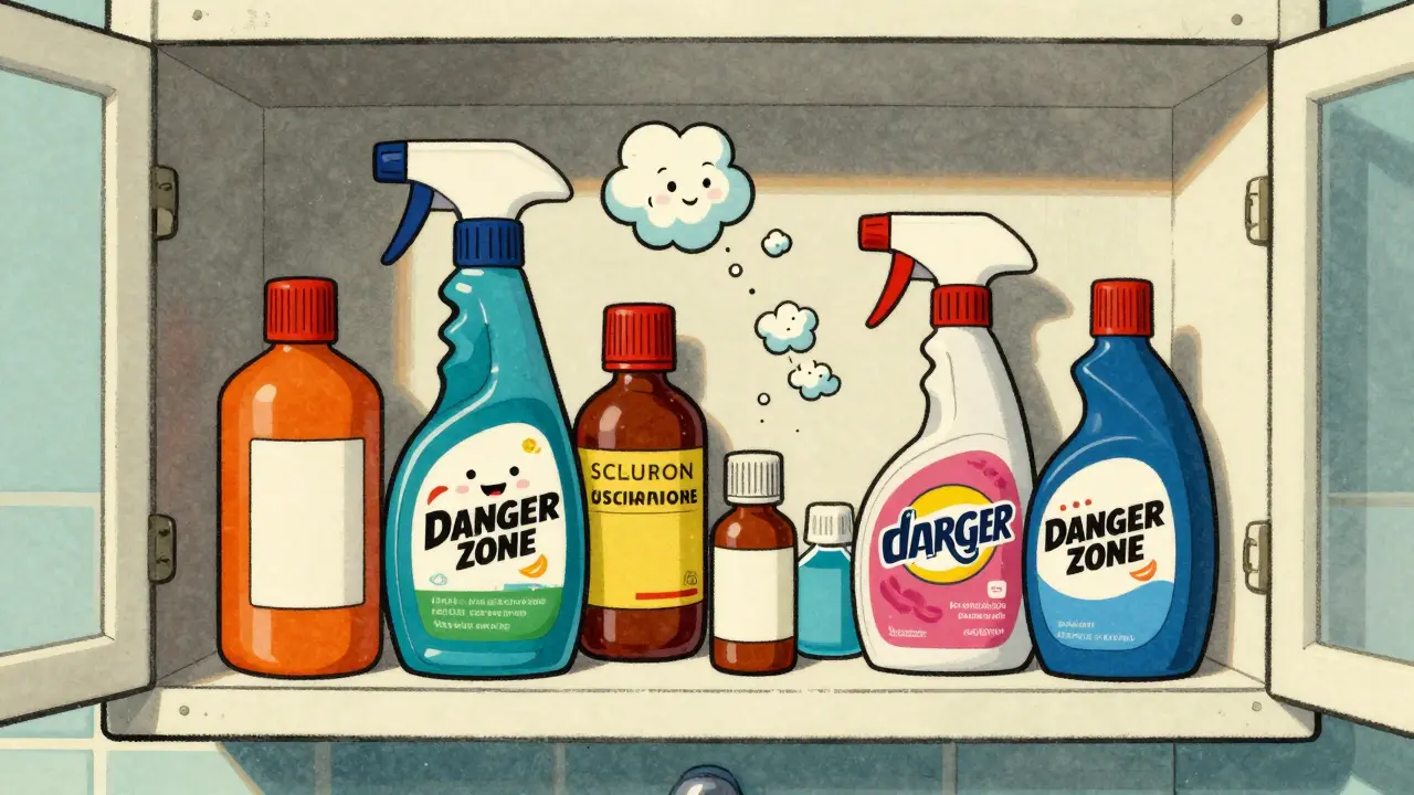 Comment séparer les produits chimiques ménagers du stockage des médicaments