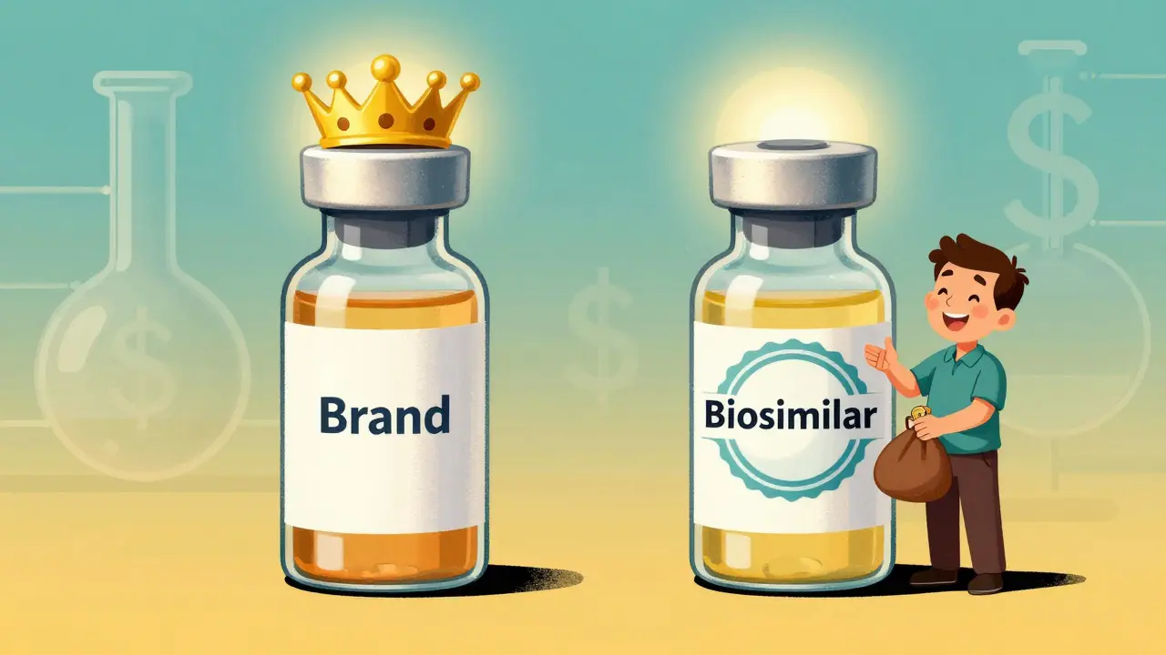 Deux flacons de médicaments identiques illustrant l'économie des biosimilaires