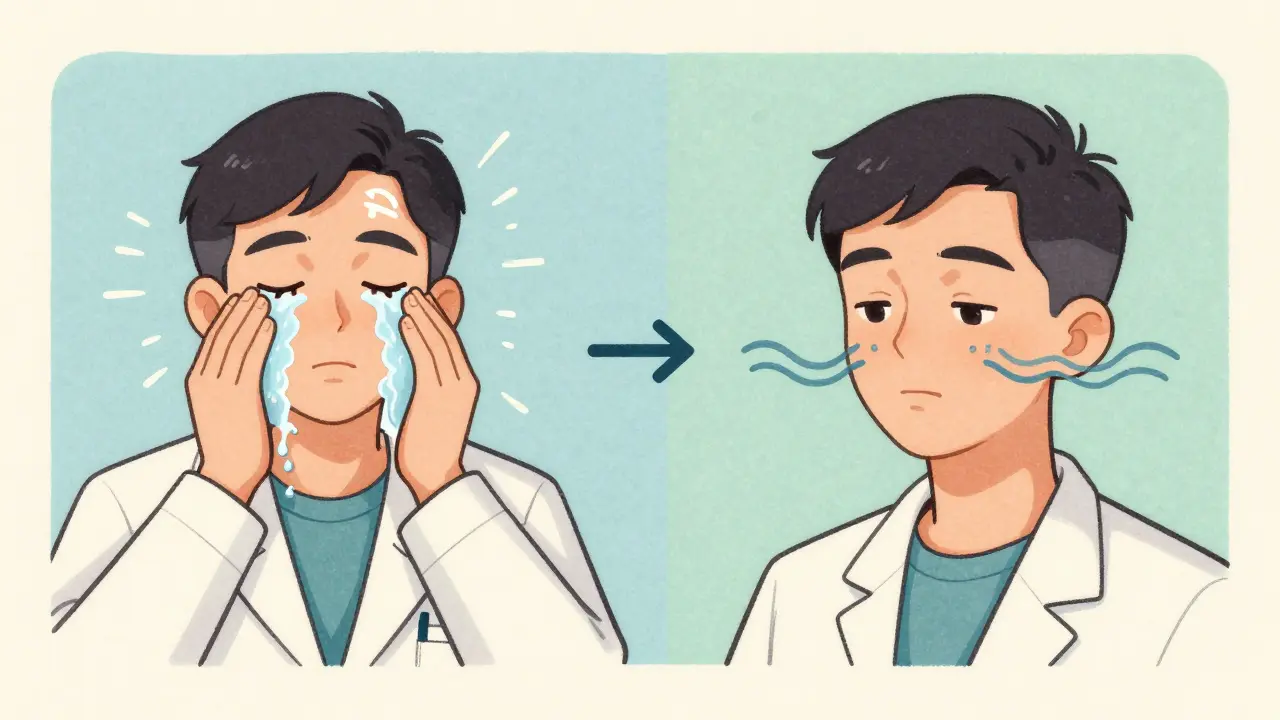 Techniques de respiration et d'eau froide pour calmer le stress