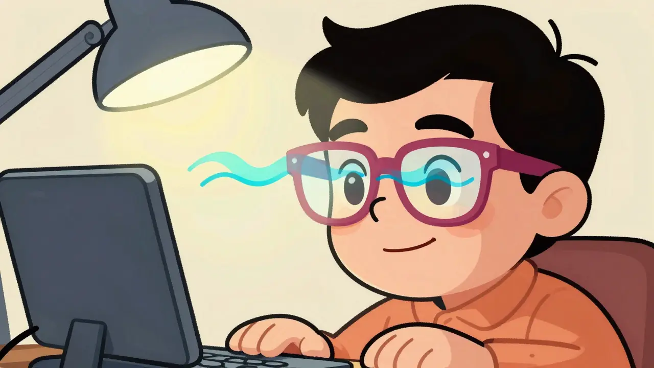 Personne portant des lunettes teintées FL-41 au travail